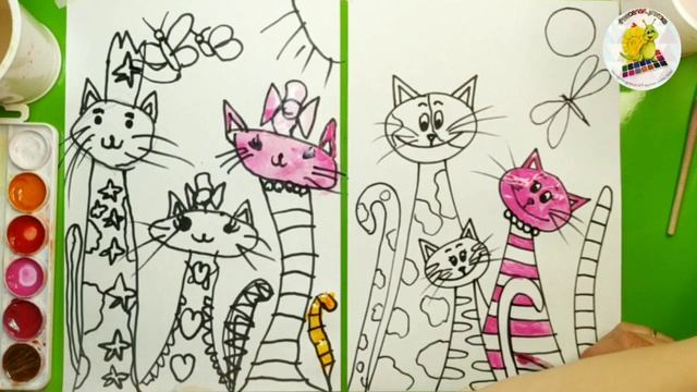 КОТИКИ |Как нарисовать | КОТОМАРАФОН для детей старше 5 лет. Рисуем дома. смотреть онлайн