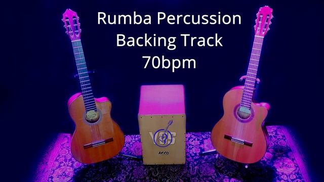 Rumba Percussion Backing Track 70bpm for Guitar Players смотреть онлайн