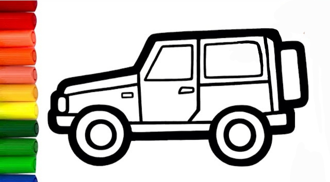 Как нарисовать машину для детей | How to draw and colour car for kids | Bolalarga moshina rasmi