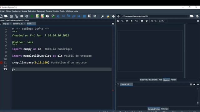 TUTO : comment tracer la fonction sinus sur python (SPYDER) смотреть онлайн