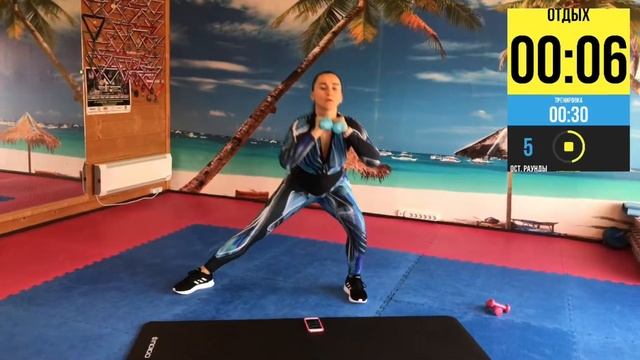 Тренировка НА ВСЕ ТЕЛО с Гантелями / Сжигаем 350 калорий / БЫСТРО ПОХУДЕТЬ / Elena & Dan Fit смотреть онлайн