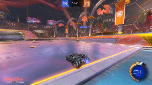 Rocket League 1v1 Batmobile close call!
