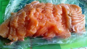 Семга маринованная в апельсиновом соке