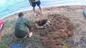 Походная баня в палатке