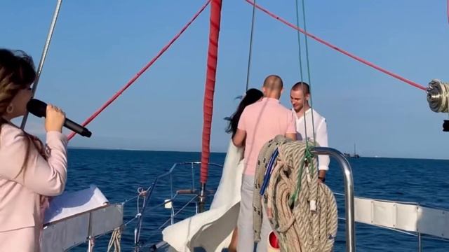 Выездная церемония на яхте Одесса, свадьба на яхте Одесса, ведущая выездной церемонии