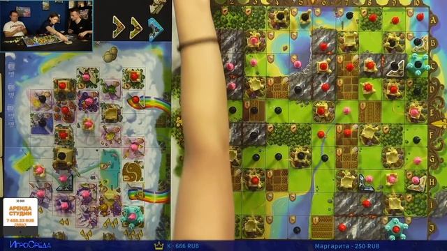 Играем в настольную игру Королевство Кроликов с дополнением В Облаках смотреть онлайн