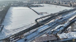 ТПУ Петровско-Разумовская Дмитровский путепровод МЦД 3 и МЦД 1 снято на Mavic 3