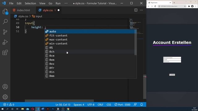 Formular stylen | HTML + CSS Tutorial Deutsch