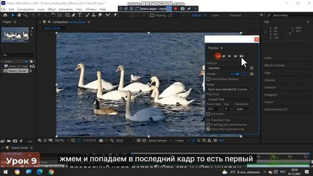 After Effects для начинающих. Урок 9 – Окно Preview (Предпросмотр) и  действия над ним