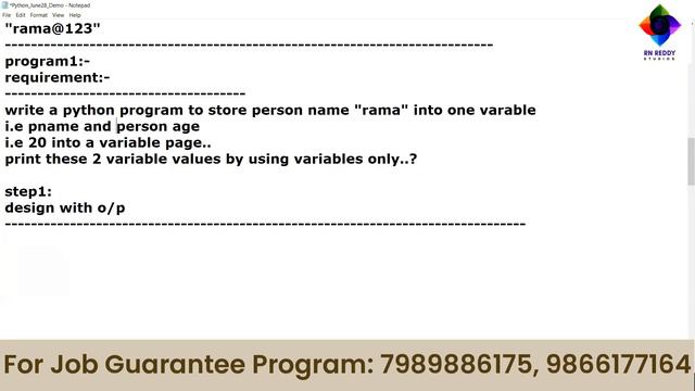 Free Python Course By RN Reddy Sir | Day 5 смотреть онлайн