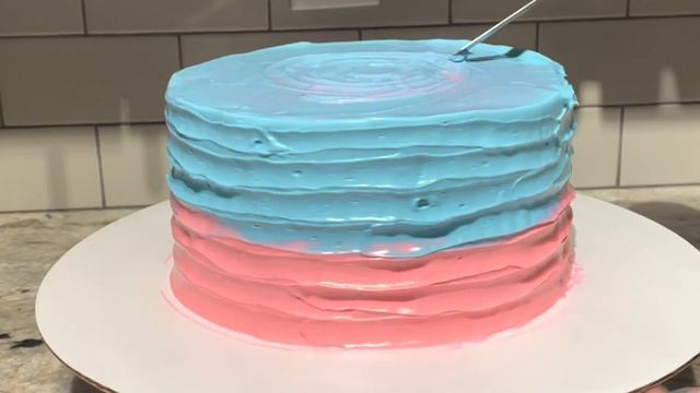 Under The Sea Cake | How To Make ocean themed cake | Wavy buttercream cake tutorial