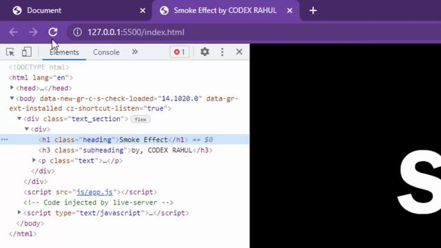 Animated Smoke Text with CSS & Vanilla Javascript | CSS Smoke Animation Effect Tutorial
