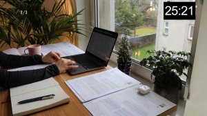 3 HOUR STUDY WITH ME | Background noise, Rain Sounds, 10-min break, No Music