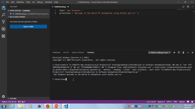 How to Install pyautogui library from Visual studio Code Environment