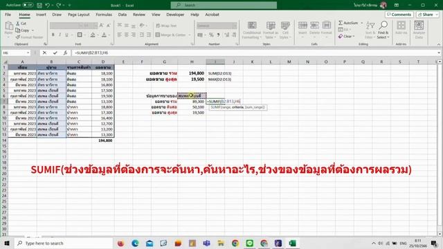 Excel Basic Function - Sum Max (Min Average Count)