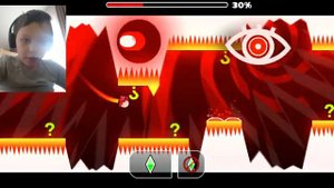 прохожу уровень про глаз в |Geometry Dash|