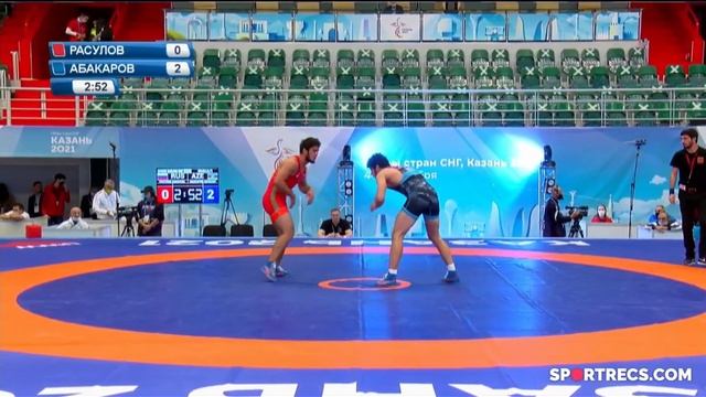 1 Игры стран СНГ-2021 Казань 86 кг финал:Аманулла Расулов (Россия)-Абубакр Абакаров (Азербайджан) смотреть онлайн