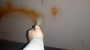 Компактная перцовка Факел 2  (75 мл)  Тест залития на стене.