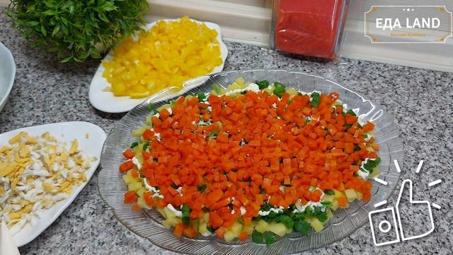 Салат с красной рыбой и огурцом