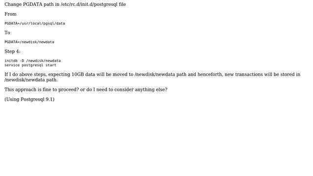 Databases: Change postgresql data directory location смотреть онлайн