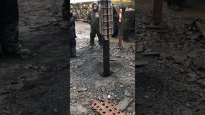 Закручиваем сваю в скальный грунт