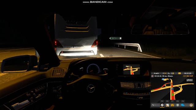 Играю в Euro Truck Simulator 2 на Mersedes C63 AMG смотреть онлайн