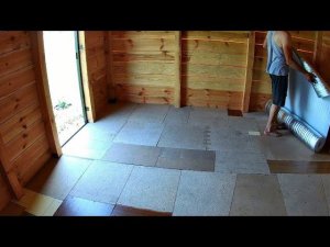 Пол в дачном домике из отходов ДСП. Утепление пола отходами ДСП.