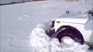 Нива по снегу, отвал для нивы