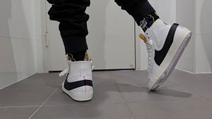 Nike Blazer Mid 77 JUMBO White Black Sail On Feet