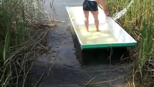 Лодка из фанеры "Сшей и Склей". Черпаю воду. Wooden boat