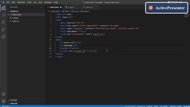 ReactJS Tutorials | How to create & run Html, CSS, JavaScript files in VS Code editor |for Beginner