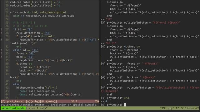 Advent of Code 2020, Day 19, Part Two - Solved with Ruby смотреть онлайн