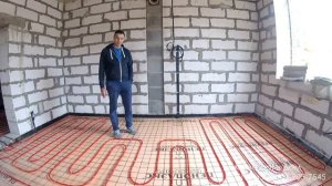 ✅ Теплый водяной пол в загородном доме. Монтаж на Пеноплекс.
