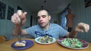 МУКБАНГАСМР СВИНИНА КОПЧЕНАЯ с ПЕРЦЕМКАРТОШКА с ГРИБАМИОВОЩНОЙ САЛАТОБЖОР EATINGASMRMukbang#199