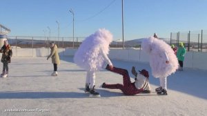 Весна на Колыме. Веселуха на катке. Сусуман. Клоун Гоша и Обнимашки