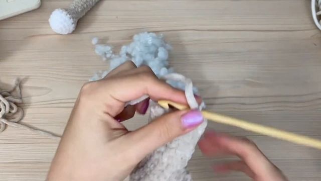 Мягкая игрушка Пижамница Мишка крючком часть 2
