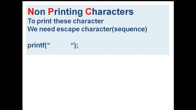 C Tutorial On Non Printing Characters смотреть онлайн