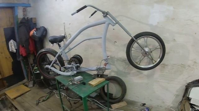Электрочоппер из гироскутера. Первый выезд на одном моторе) Часть 4. Homemade electric motorcycle.