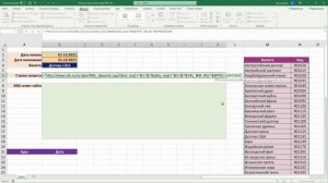 Импорт курса валют в Excel через XML