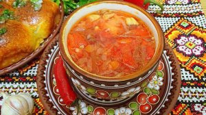 Украинский борщ на курином бульоне