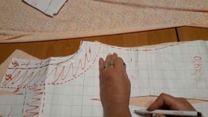 Осеннее платье. Моделирование и раскрой платья свободного силуэта со шлейфом и рукавами волан.mp4