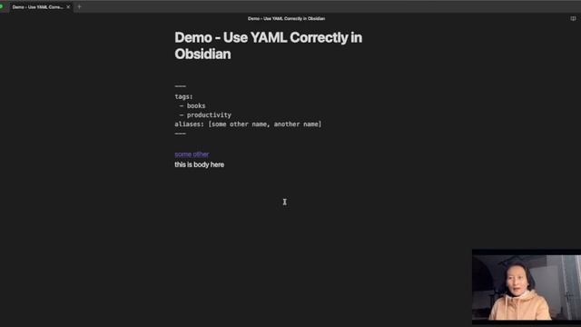How to Use YAML Front Matter Correctly in Obsidian