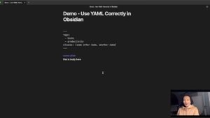 How to Use YAML Front Matter Correctly in Obsidian
