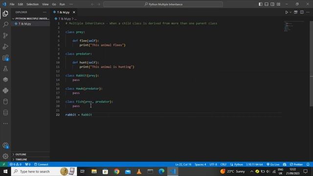 Multiple Inheritance in Python | Python multiple inheritance ????#100daysofpython