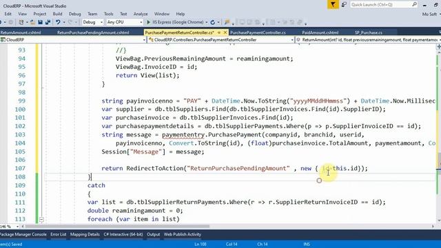 Business ERP Part 77 Payment Return Complete ASP.NET MVC