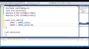 Урок №4. Пишем код  для  UART на передачу данных на микроконтроллере Atmega8 в среде Atmel Studio.