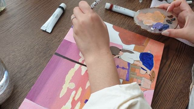 Drawing cafe "Soma" in Hongdae Seoul. Draw with me. Relaxing video. смотреть онлайн