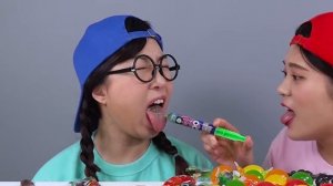 Tiktok Jelly Fruit Candy Challenge with Most Popular Sour Candy DONA MUKBANG