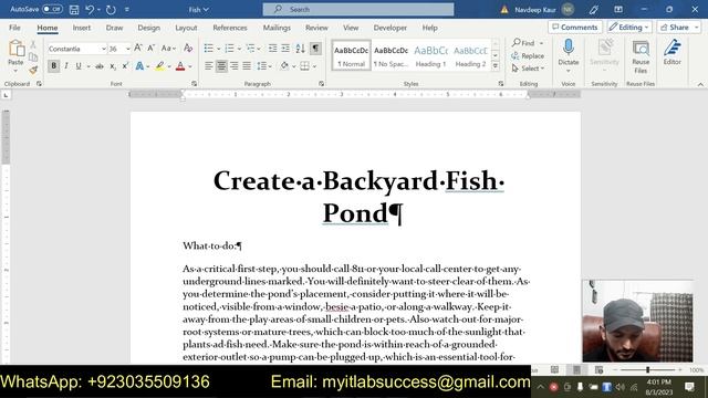Exp19_Word_Ch01_ML2_Backyard_Bonanza | Word Chapter 1 Mid-Level 2 - Backyard Bonanza