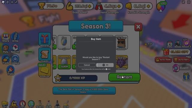 НОВЫЕ ЗАЧАРЫ ПЛЮС 50 СУПЕР РЕБЕРТОВ ПЛЮС КУЧА ПЛЮШЕК В ARM WRESTLE SIMULATOR ROBLOX смотреть онлайн